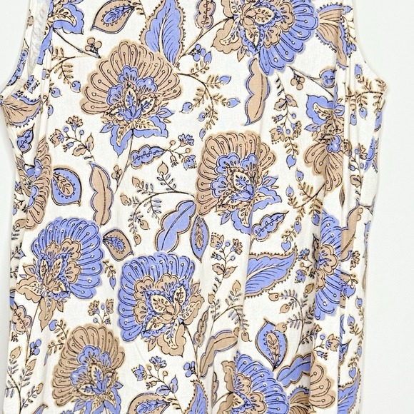 Tommy Hilfiger Paisley‎ Linen Sleeveless Dress Women's Size 10 - Picture 6 of 16